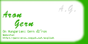 aron gern business card